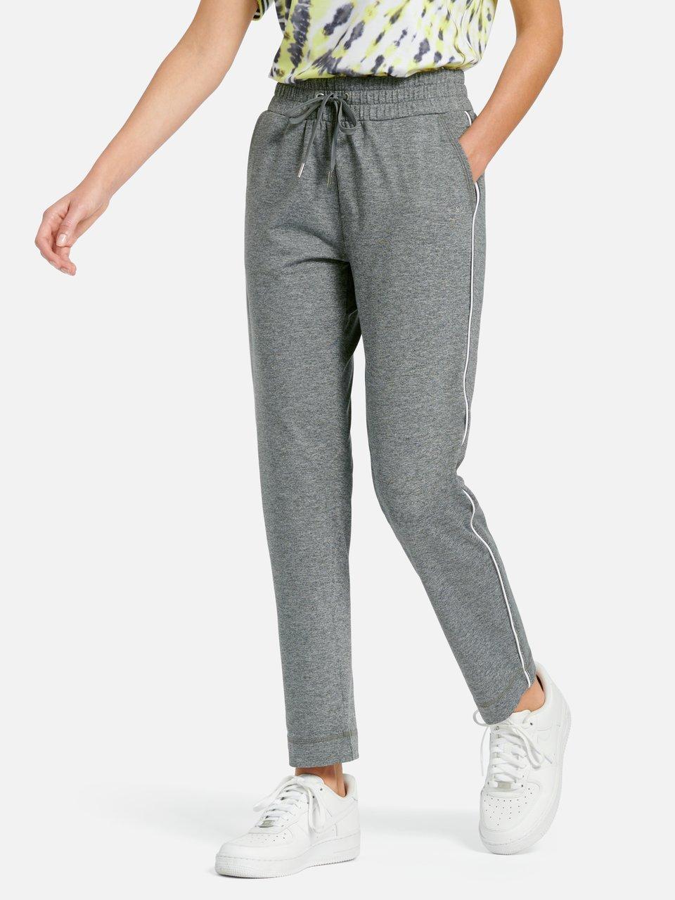 Canyon - Enkellange broek met elastische band - grijs melange