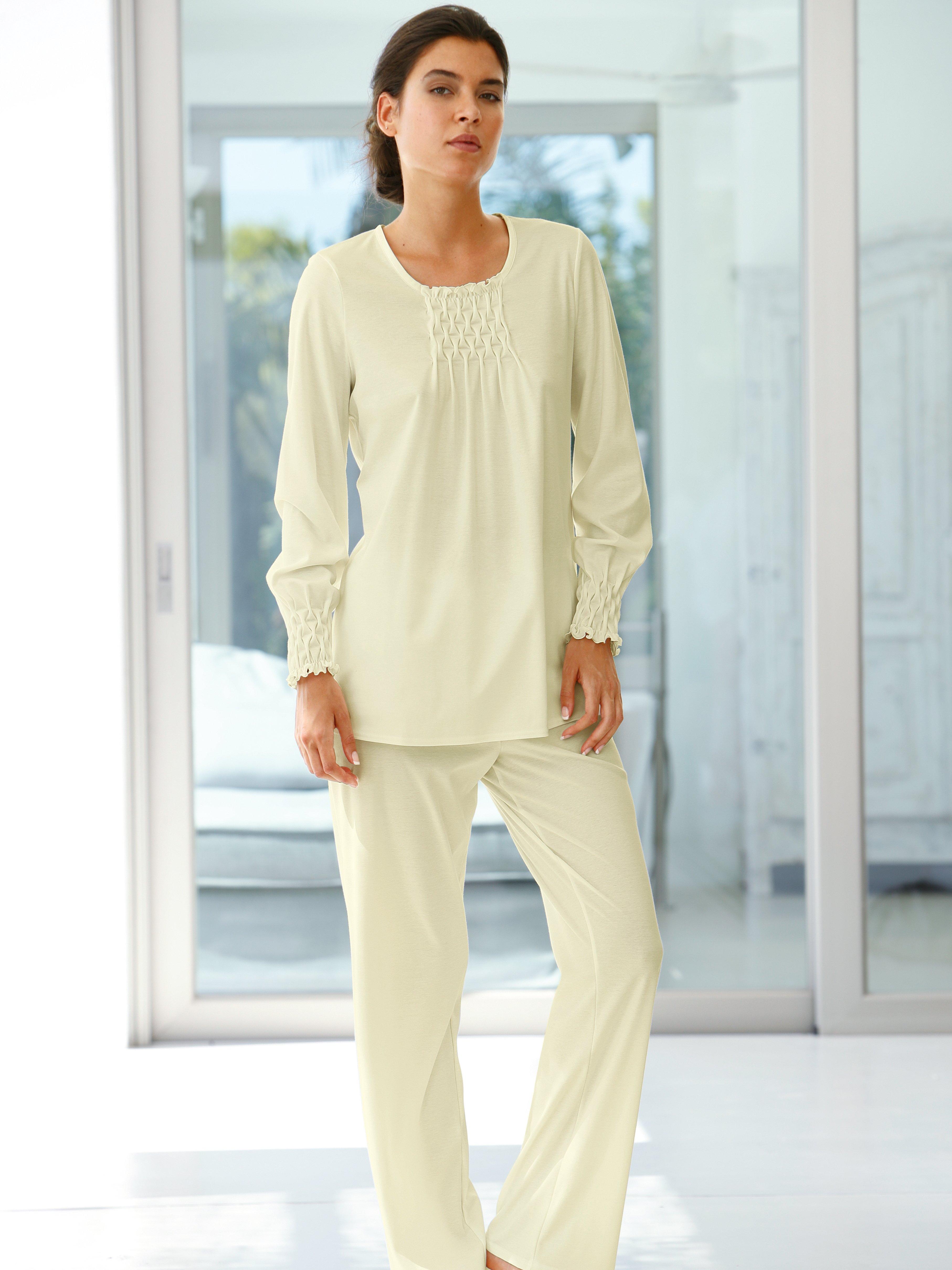 zij is Betrokken beneden Féraud - Pyjama van 100% katoen met lange mouwen - vanille