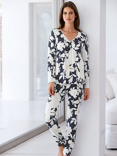 Féraud - Pyjamas with floral print - navy/champagne