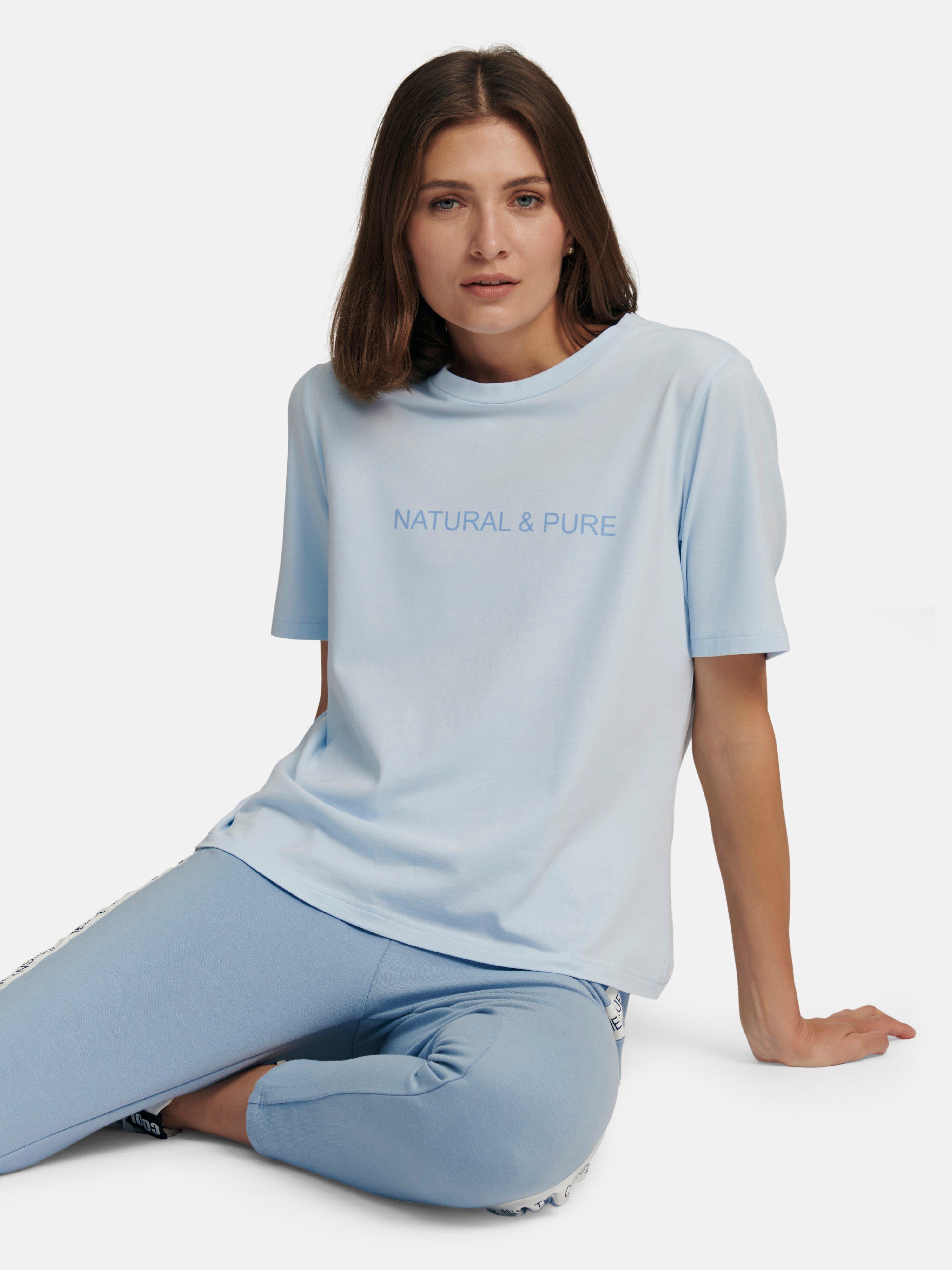 PETER HAHN PURE EDITION - Shirt met ronde hals en korte mouwen