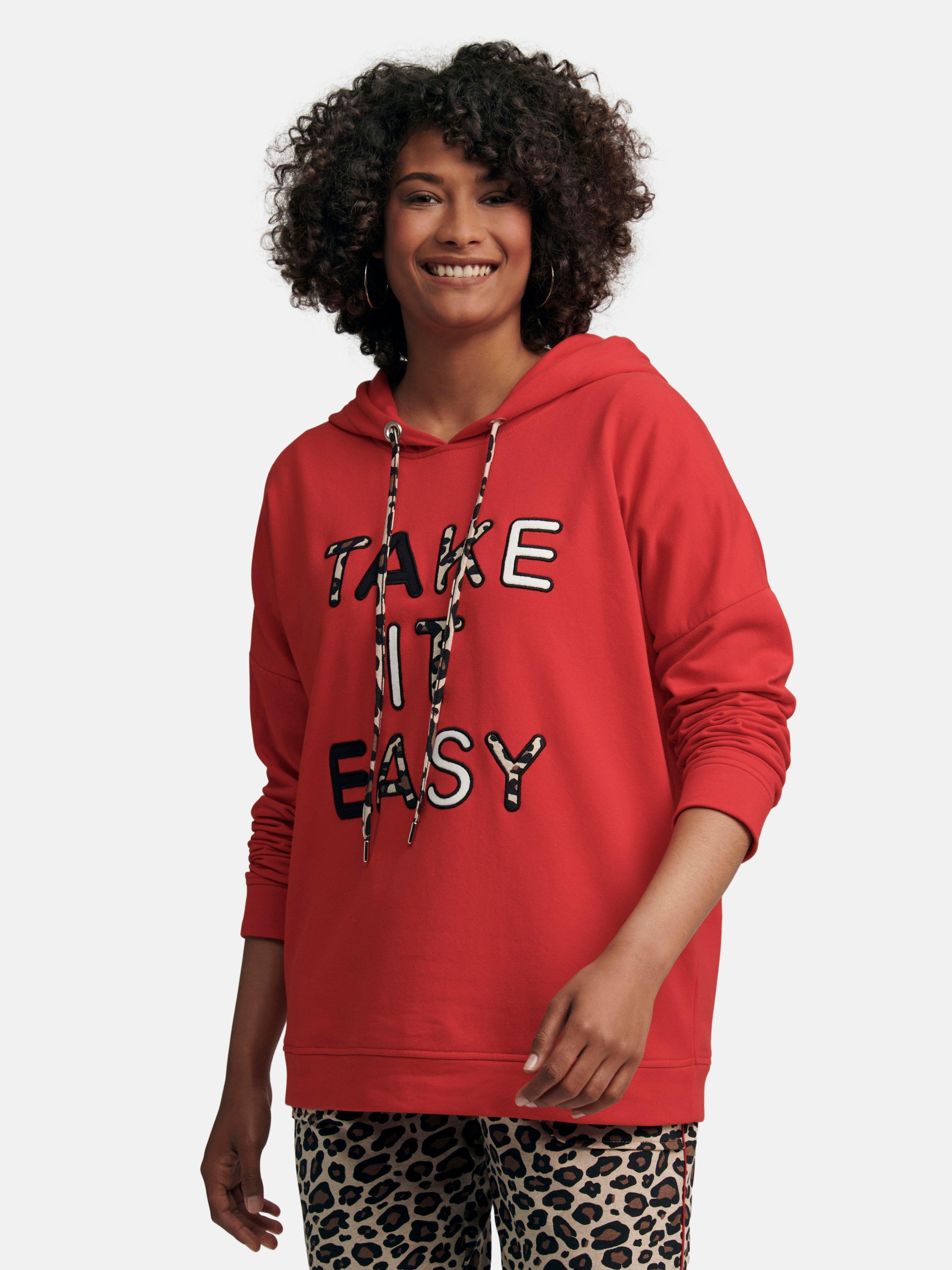 Emilia Lay - Hoodie with long sleeves - red