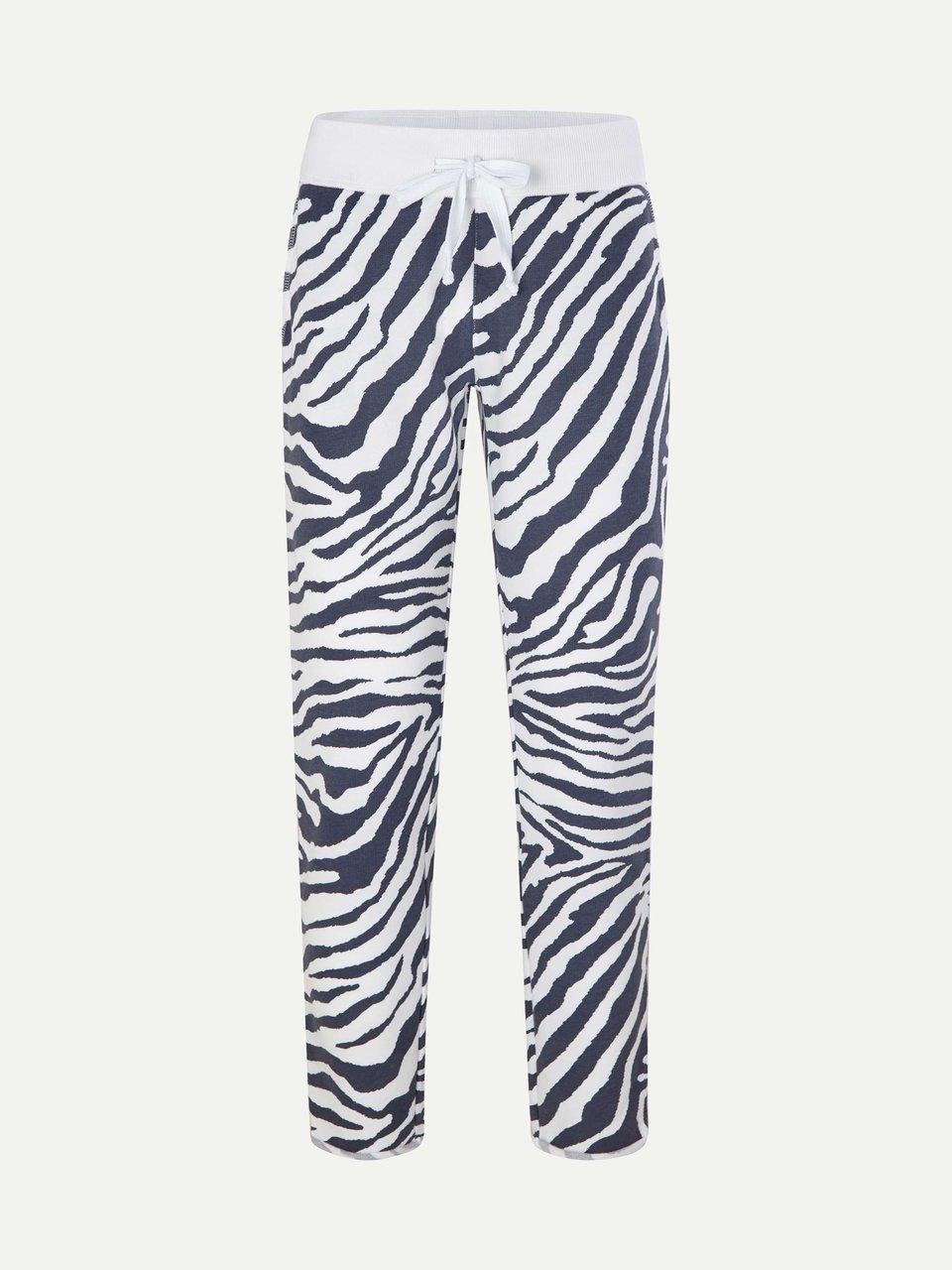 Enkellange sweatbroek zebraprint Van Juvia wit