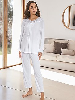 Femme Vêtements Vêtements de nuit Pyjamas Le pyjama taille 38 Peter Hahn en coloris Blanc 