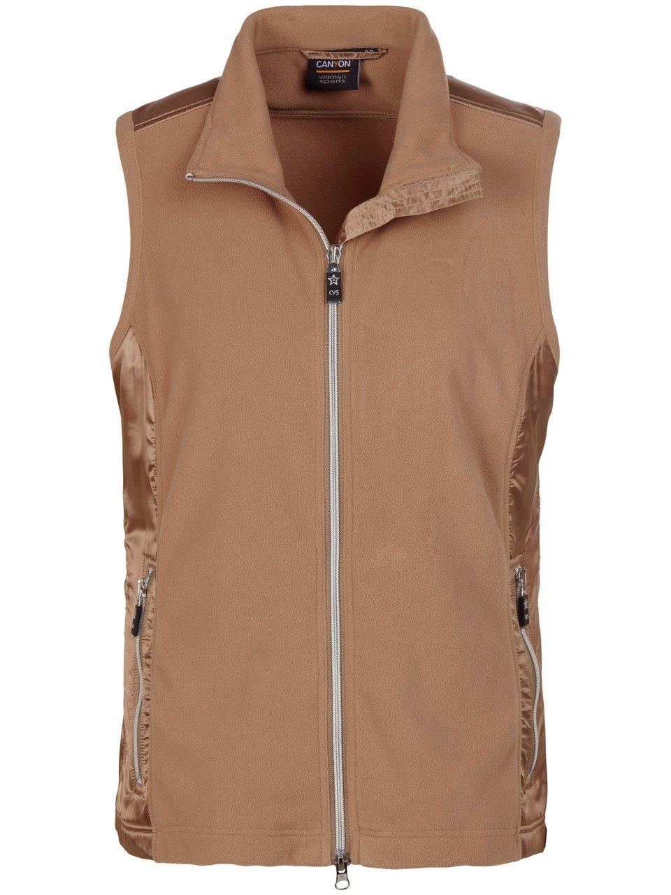 Fleecebodywarmer opstaande kraag Van Canyon bruin