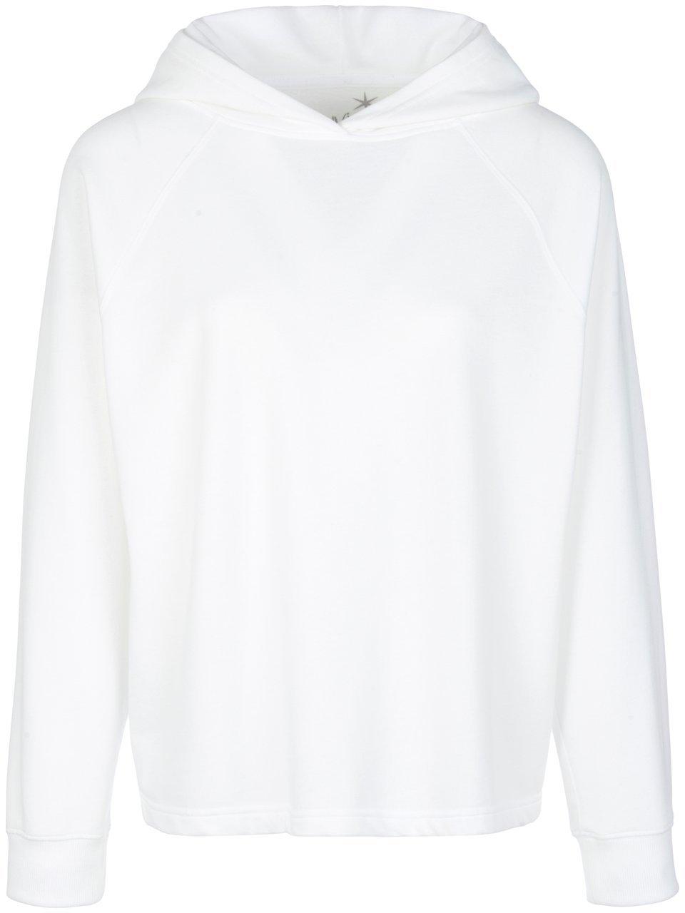 Hoodie-sweatshirt lange raglanmouwen Van Juvia wit