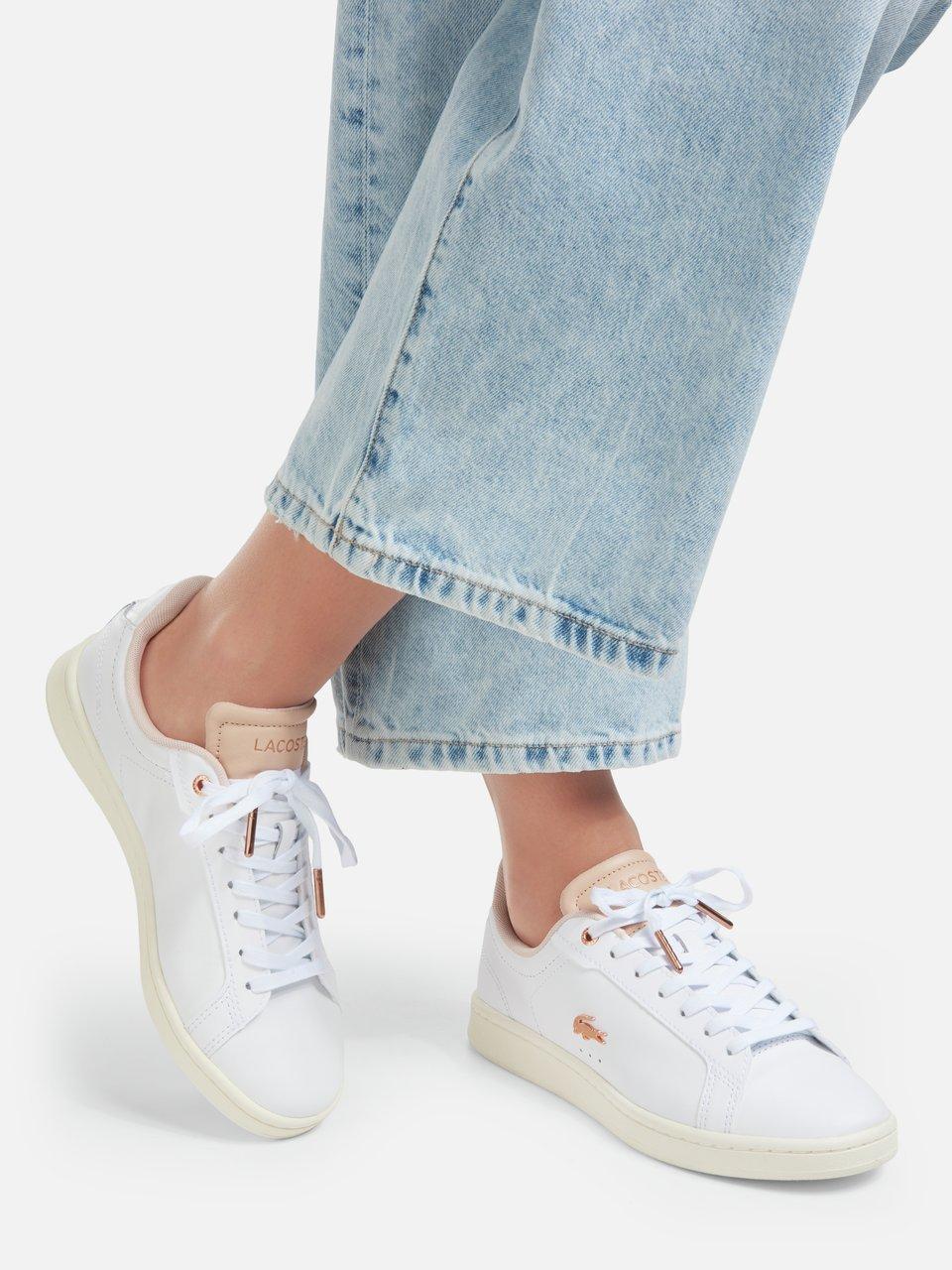 Lacoste rose gold deals and white shoes