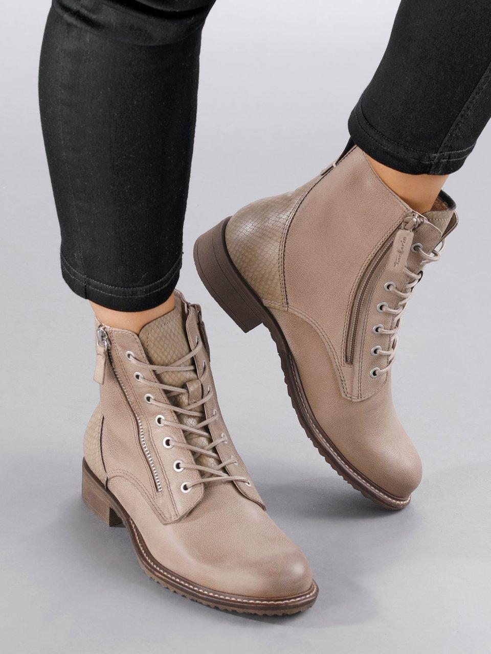Tamaris - Lace-up boots cowhide nappa - taupe