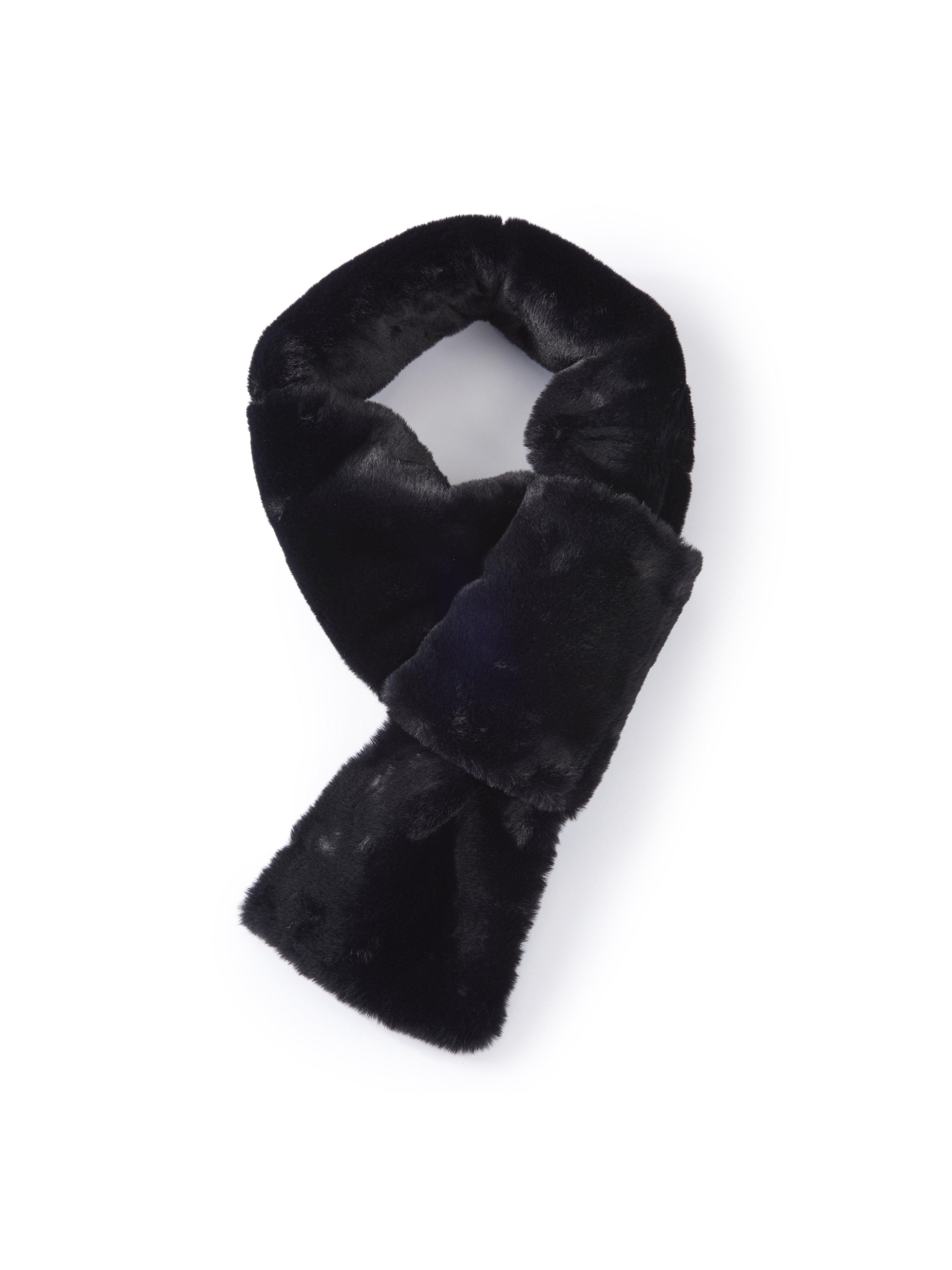 Seeberger Sjaal nepbont Van  zwart