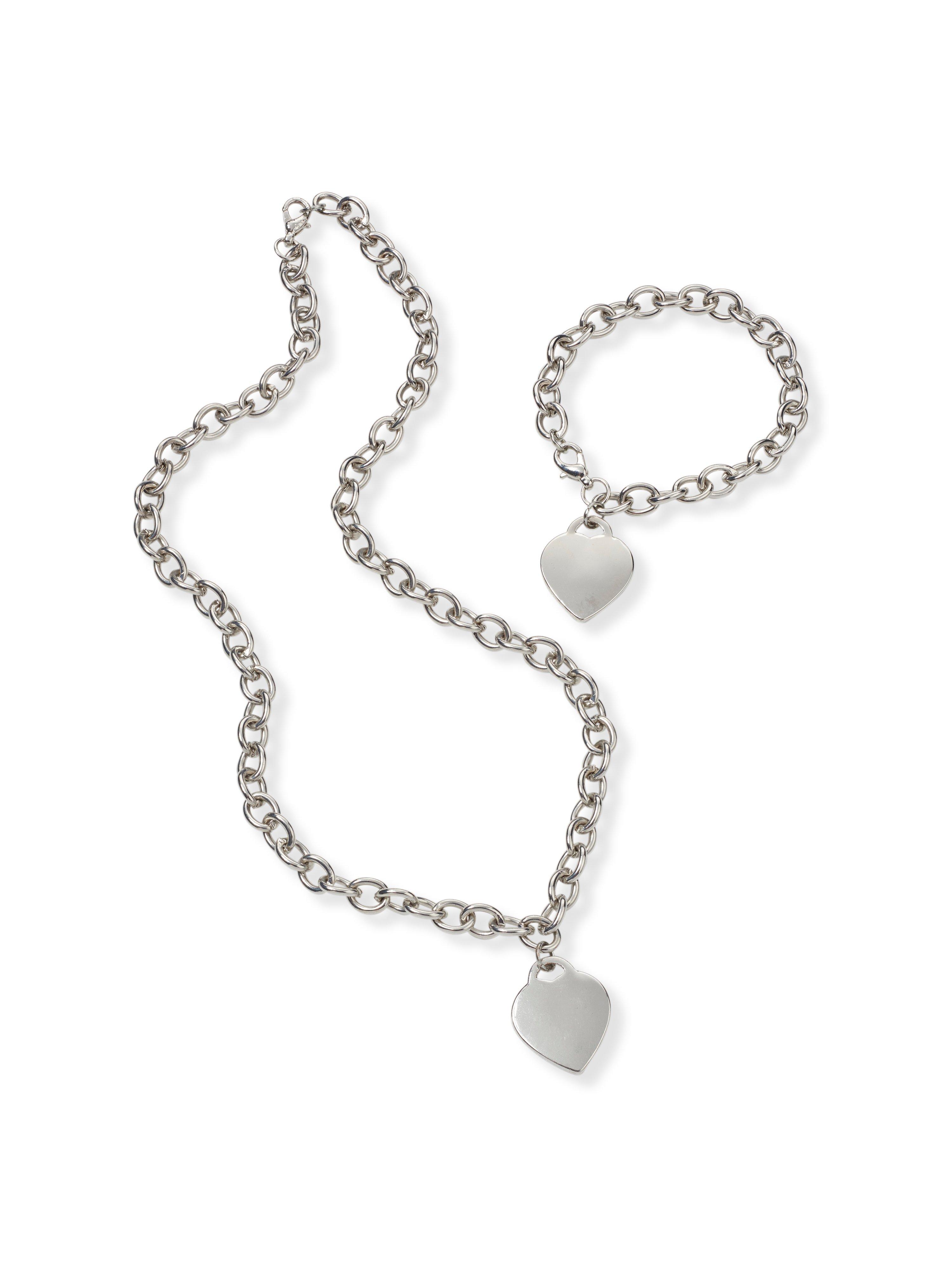 balance hul lige mayfair by Peter Hahn - Smykkesæt: halskæde og armbånd - Sølv