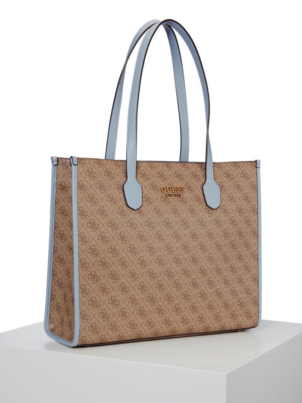 Metallic Logo Print Shopper Bag