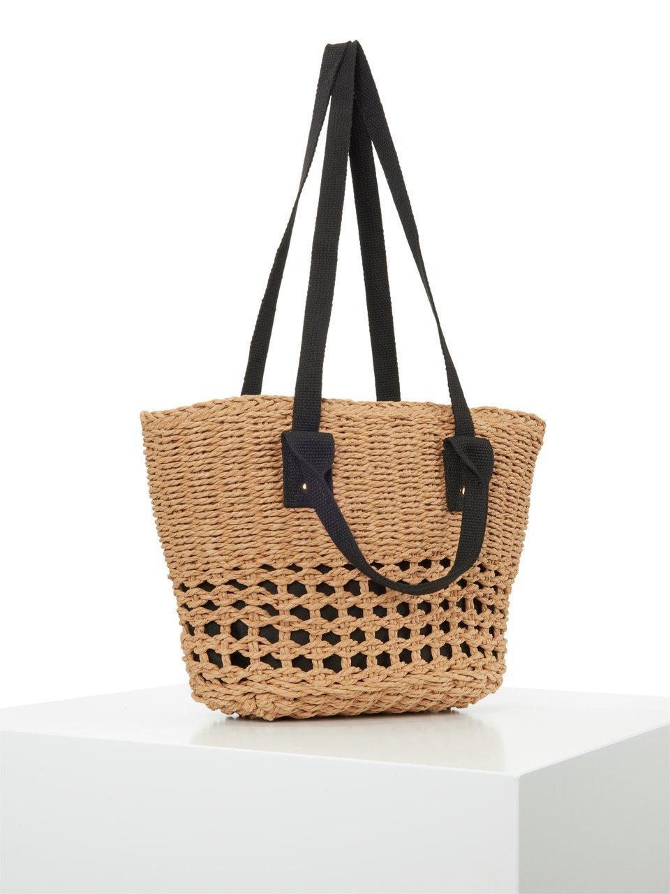 Sac en paille outlet noir