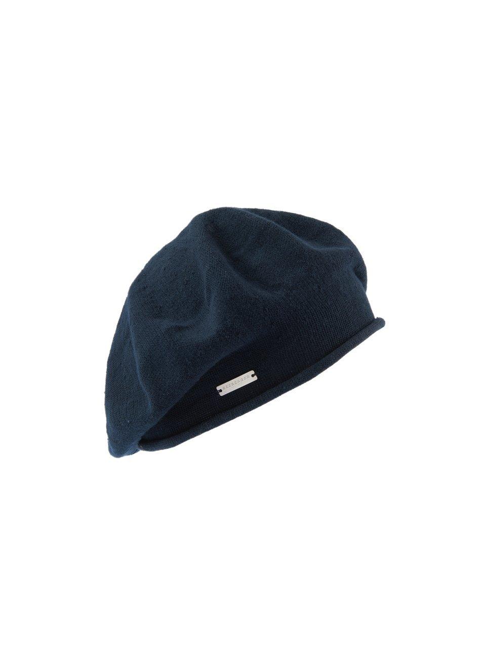 Beanie 100% katoen Van Seeberger blauw