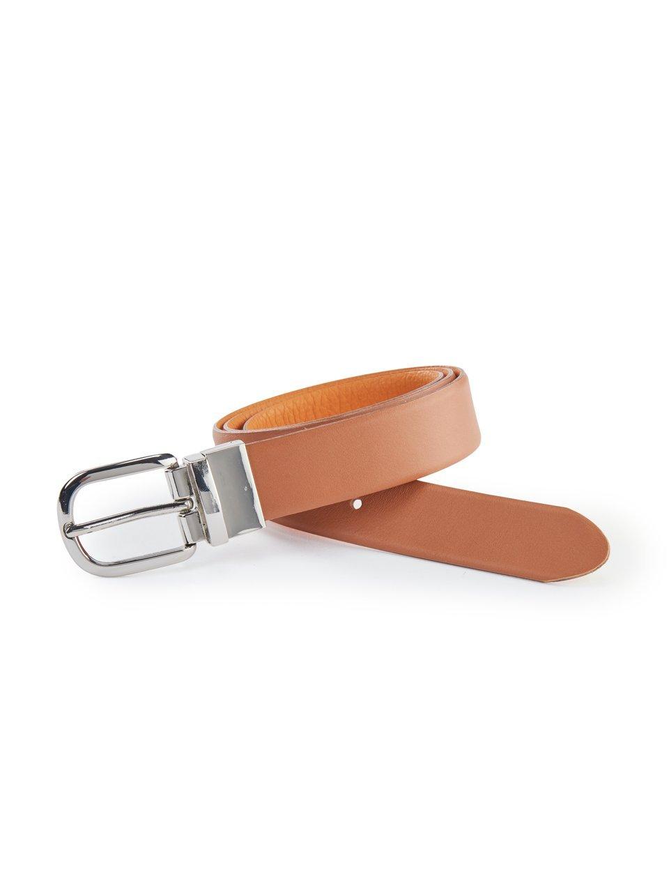 Ceinture réversible en cuir Homme Orange fonce - BURTON of London