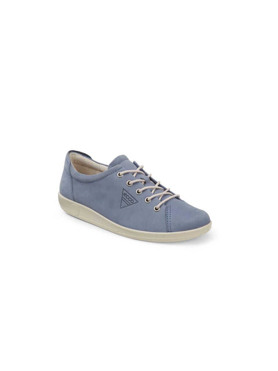 Ecco Soft 2.0 Veterschoenen blauw Textiel - Dames - Maat 39