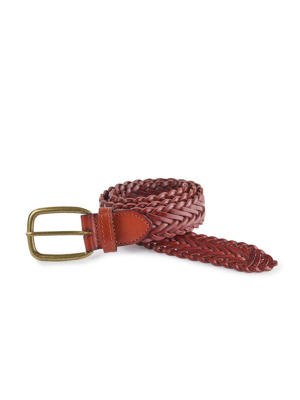 Image of Plaited belt in full-grain leather Peter Hahn brown