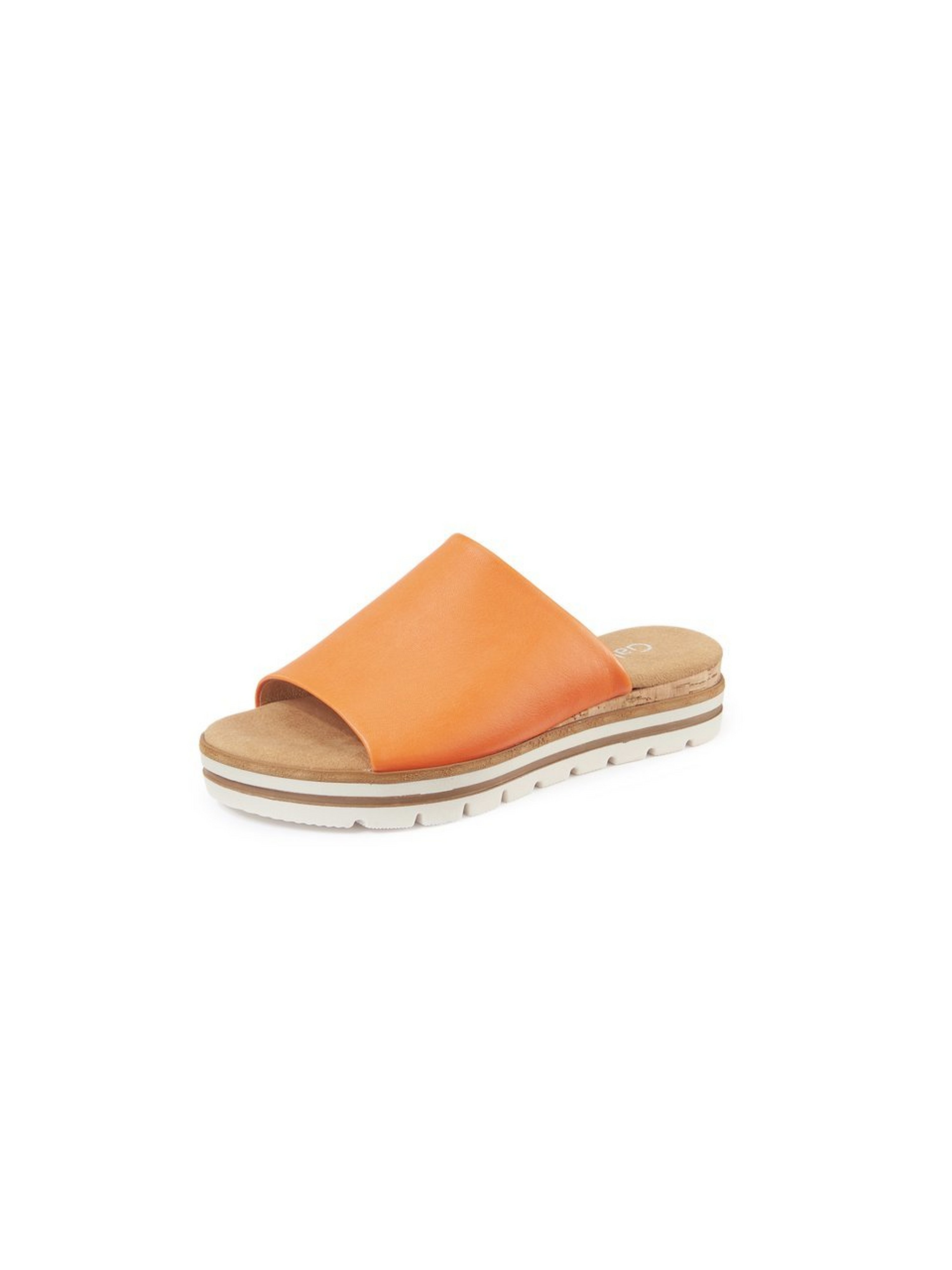 Leren slippers Van Gabor Comfort oranje