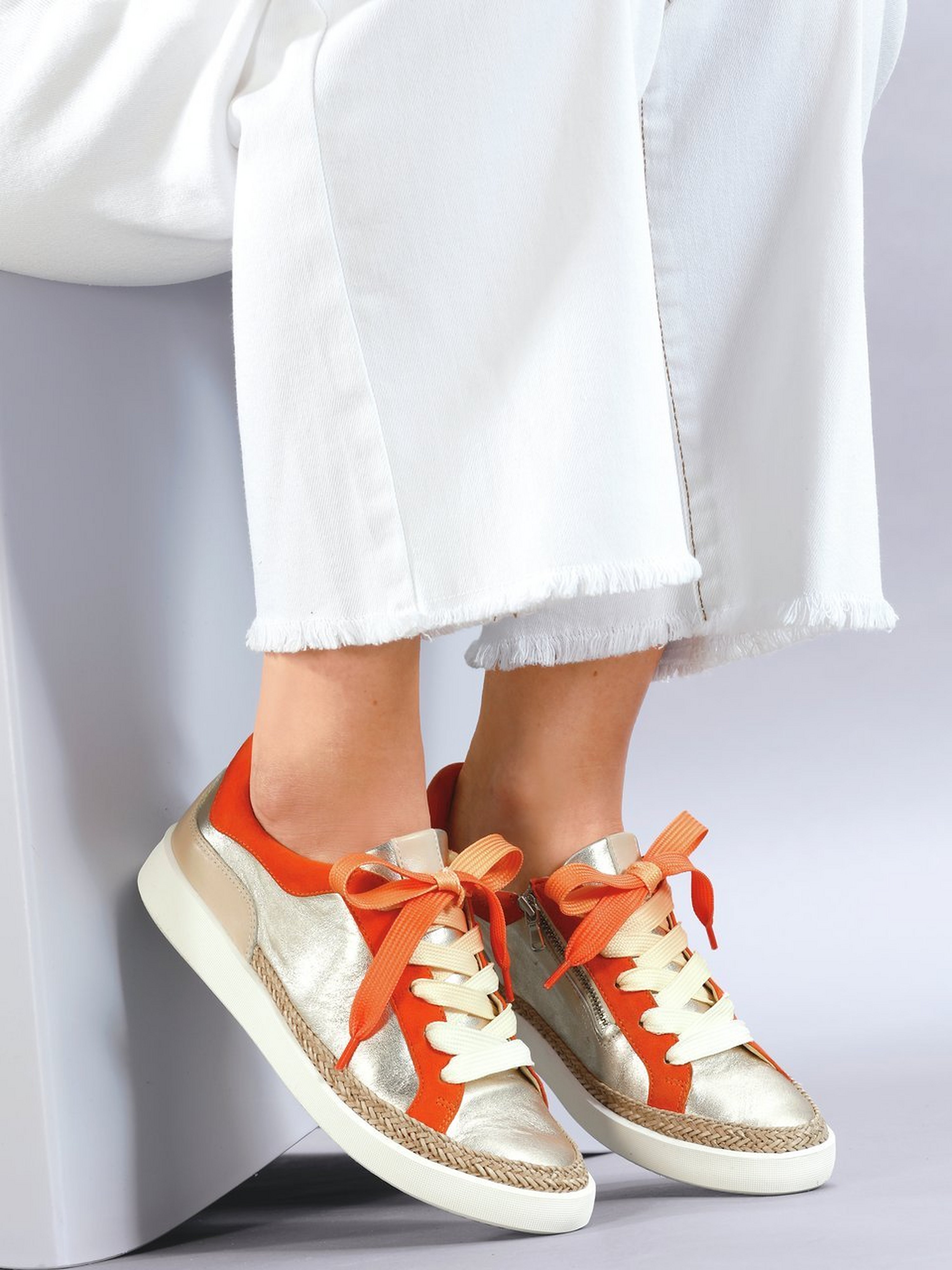 Les sneakers cuir nappa d’agneau  Softwaves or taille 36
