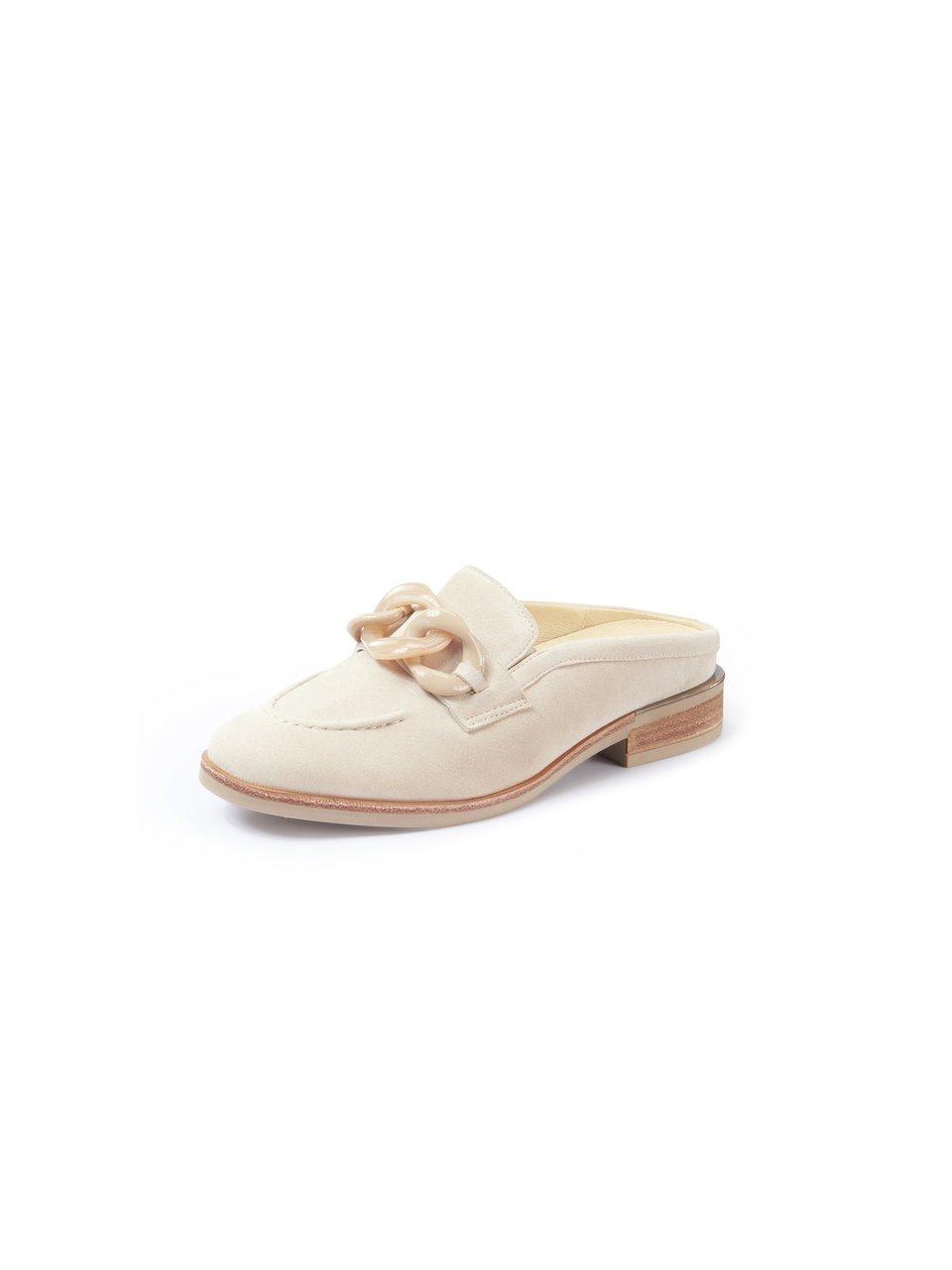 Slippers lamssuèdeleer Van Softwaves beige