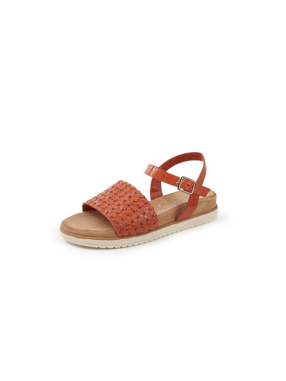 Sandalen Kyana rundnappaleer Van Salamander oranje