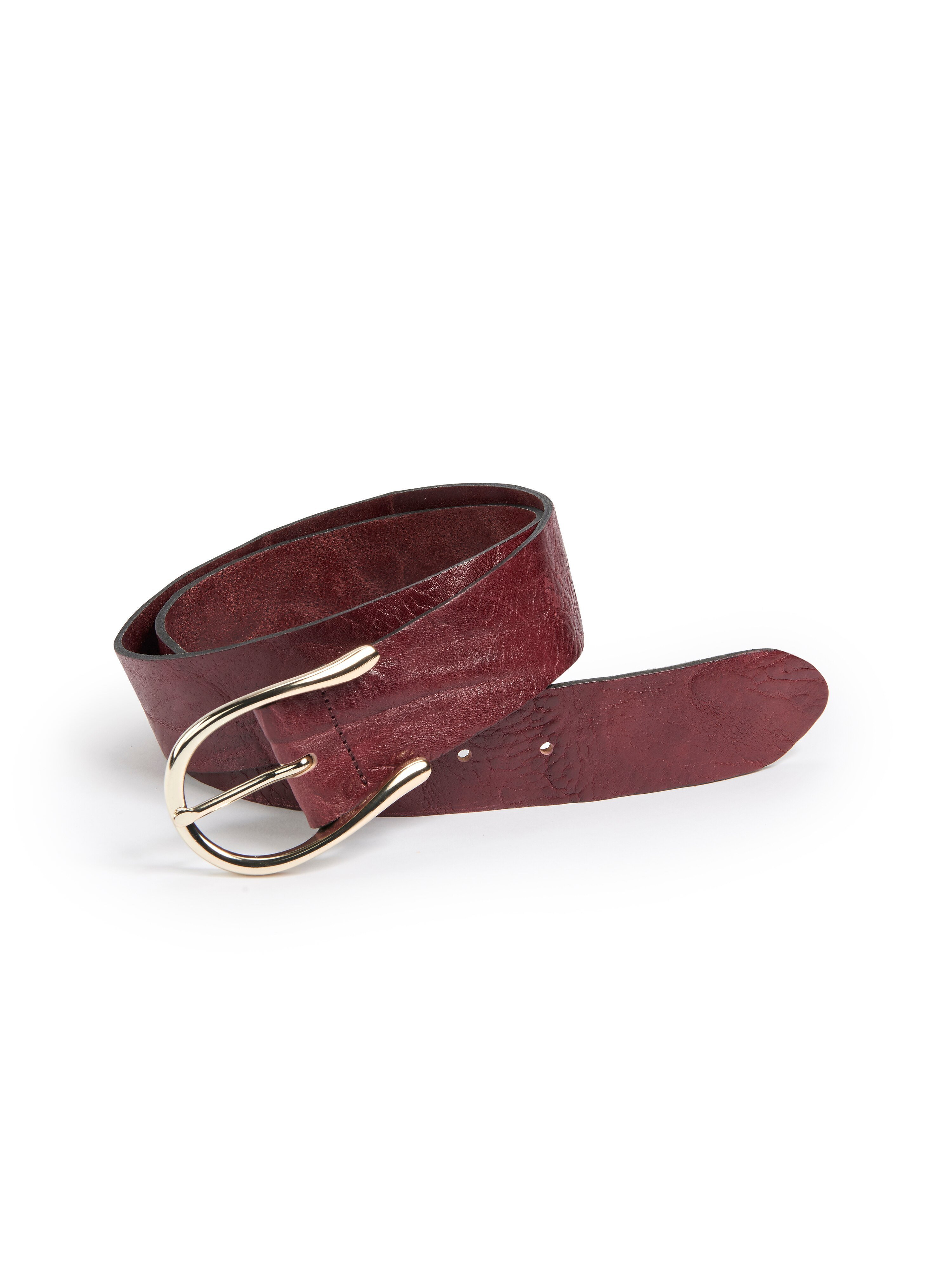 Full grain leather belt Peter Hahn red