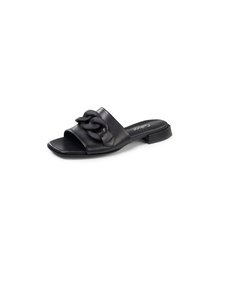 Slippers in carrévorm Van Gabor Comfort zwart