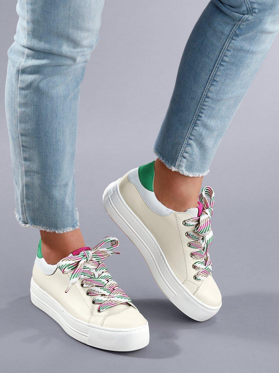 spand bladre Hurtig Paul Green - Sneakers med let plateau - Offwhite/grøn