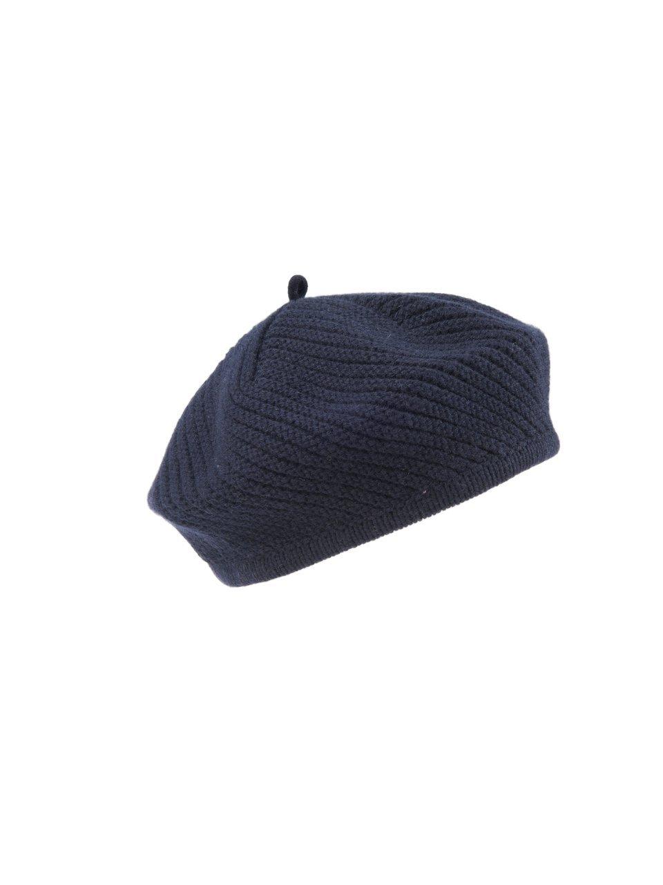 Baret 100% kasjmier Van Peter Hahn Cashmere blauw