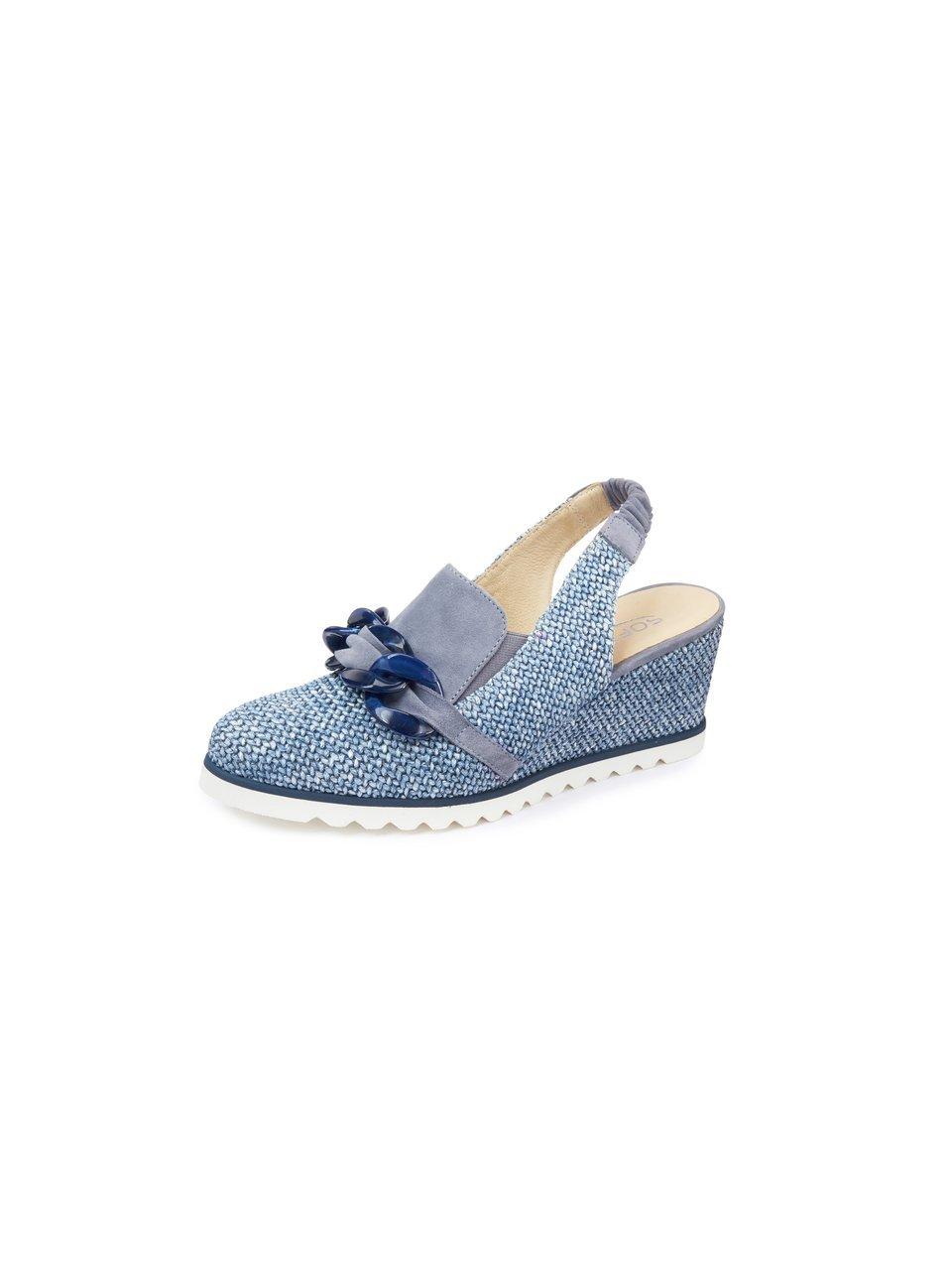 Slingpumps leren binnenwerk Van Softwaves blauw