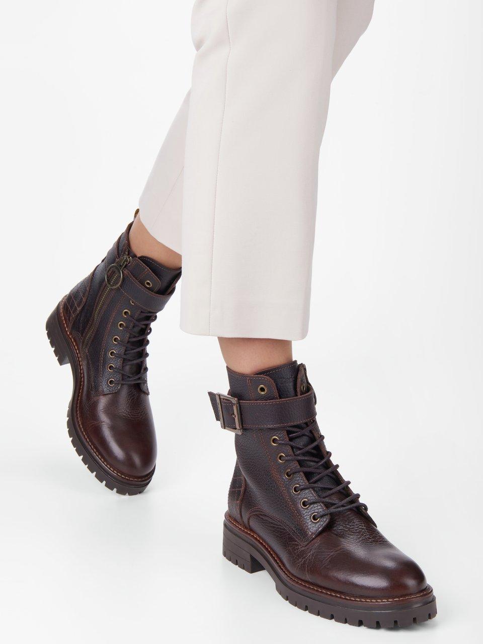 Bottines discount marron lacets