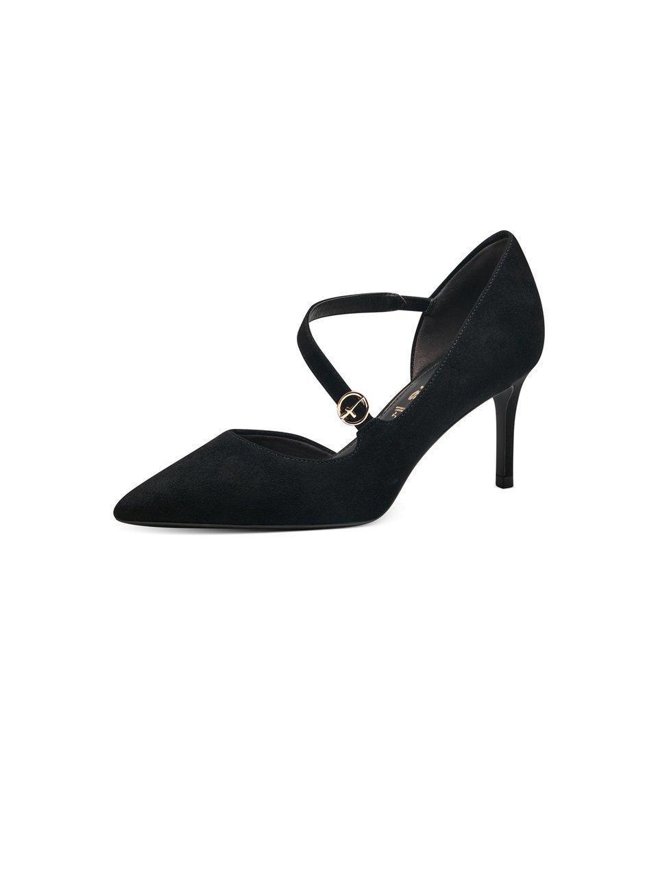 Zwarte pumps met discount riempje