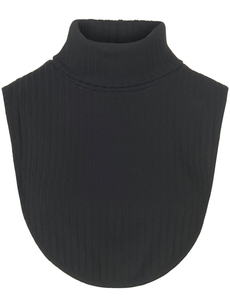 Peter Hahn - Rollneck insert with turn-down collar - black