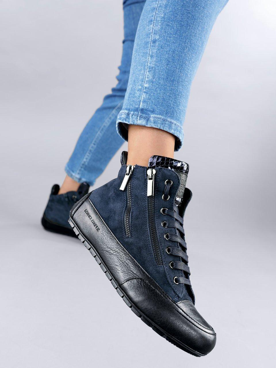 Candice Cooper - Les sneakers montants en cuir velours de veau soup