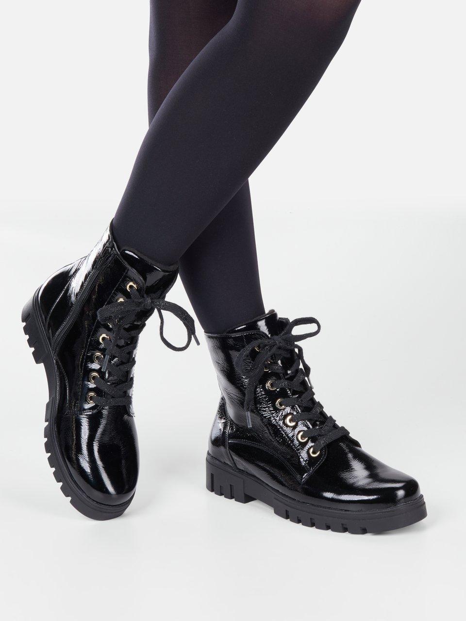Waldläufer - Les bottines à lacets en cuir verni de vachette fr