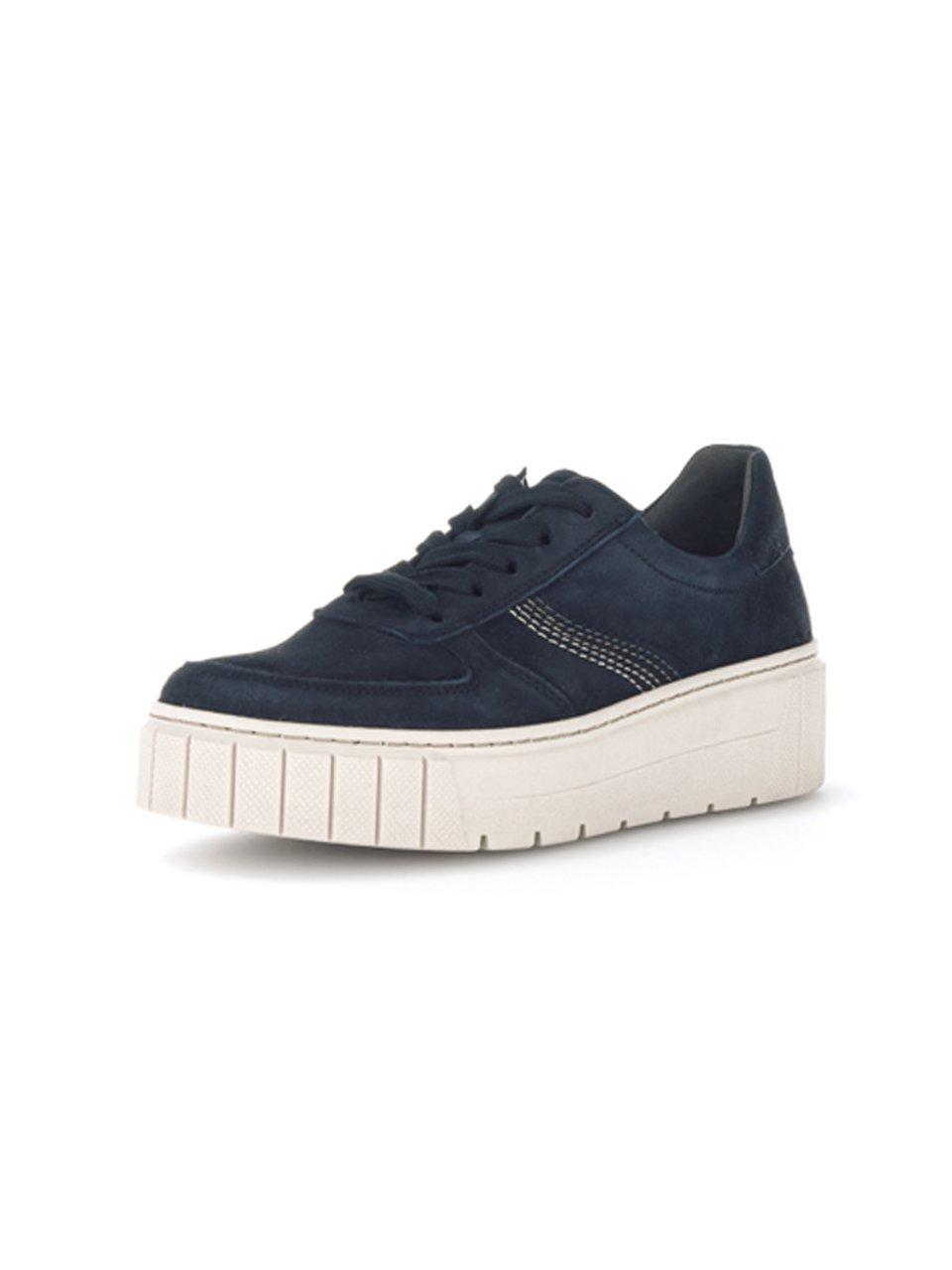 Sneakers geitensuèdeleer Van Gabor Comfort blauw