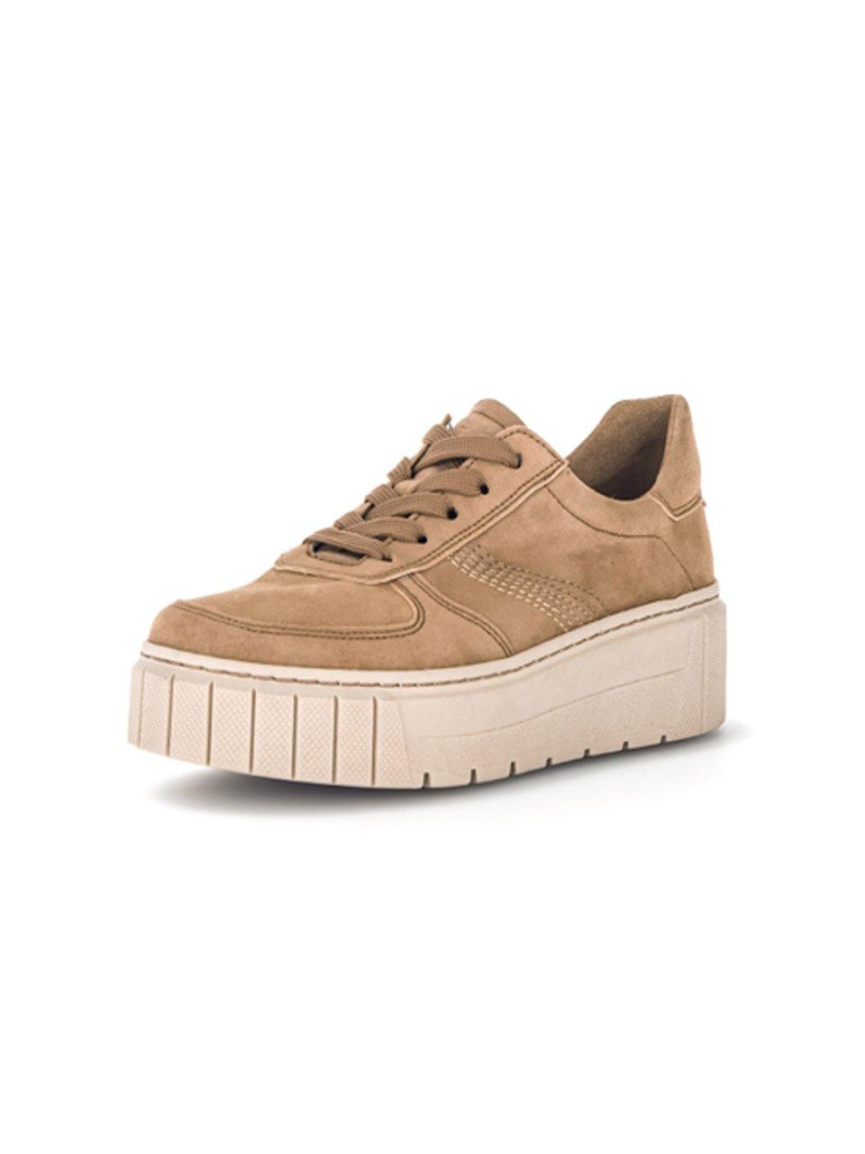 Sneakers geitensuèdeleer Van Gabor Comfort beige