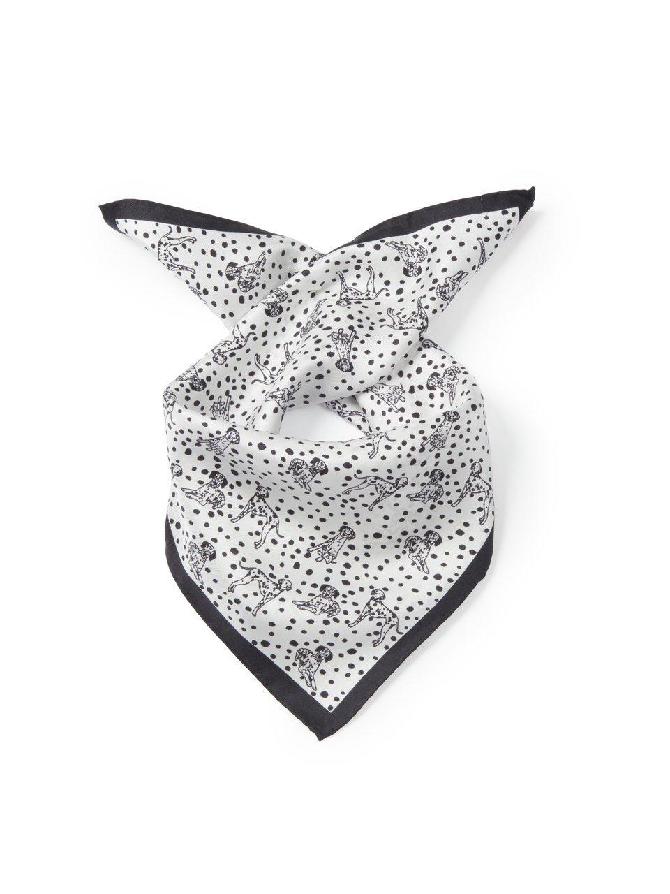 Image of Velour scarf in 100% silk Peter Hahn Seidenreich black