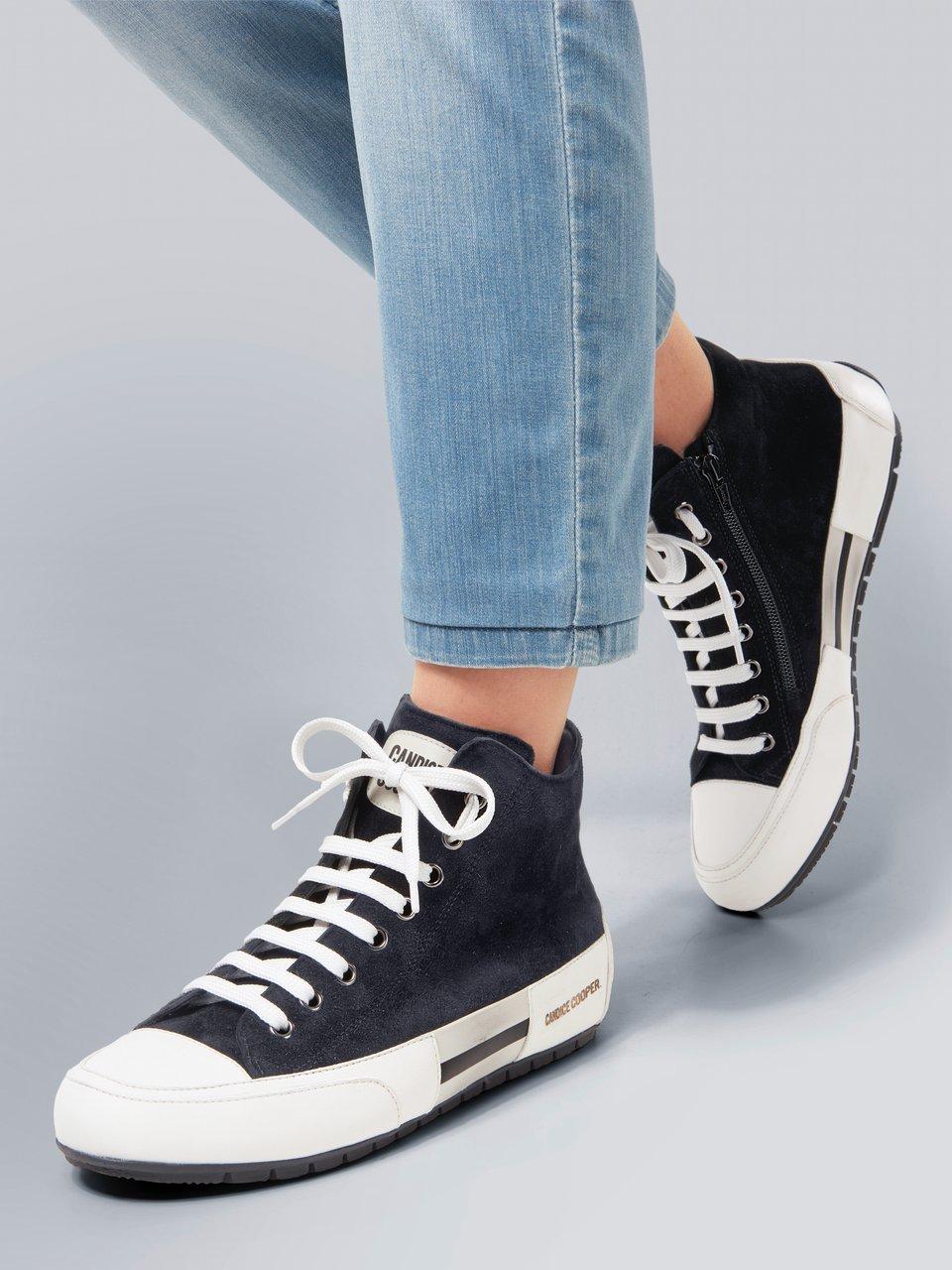 Candice Cooper Kn chelhoher Sneaker Rock Patch Schwarz Wei