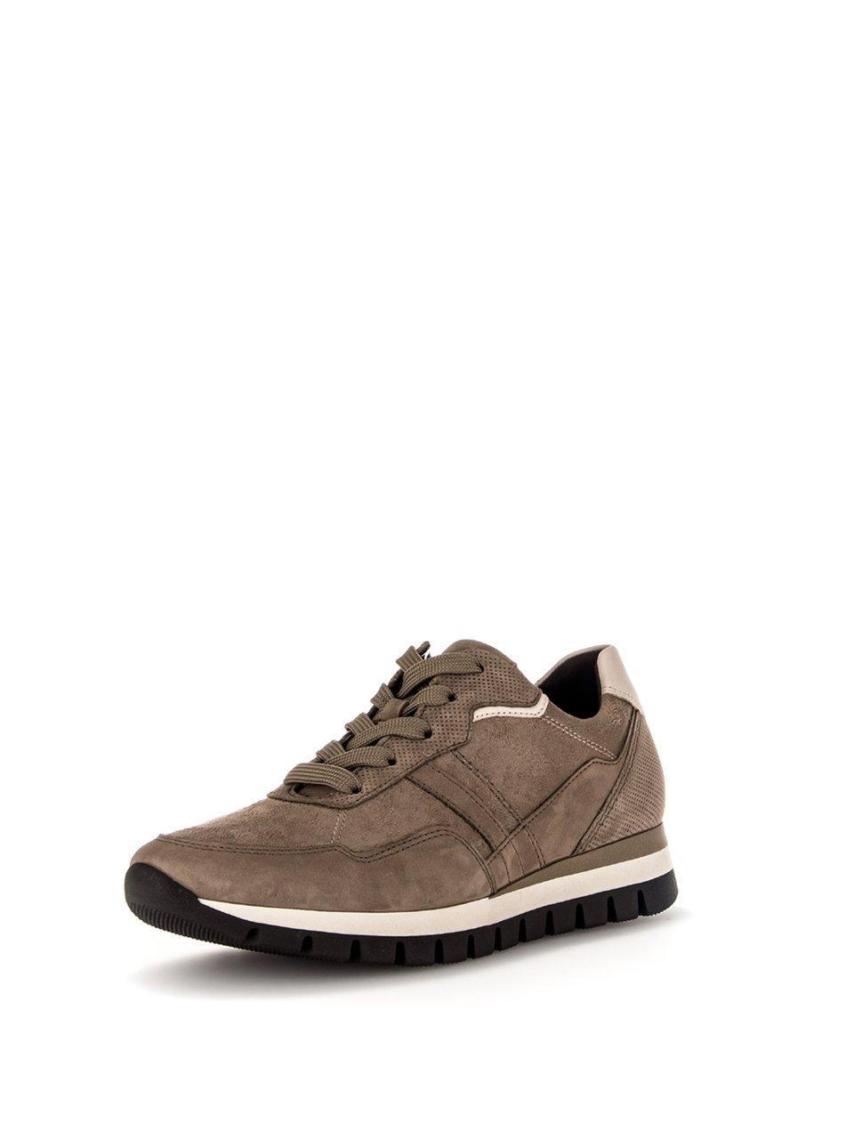 Sneakers kalfssuèdeleer nappaleer Van Gabor Comfort beige