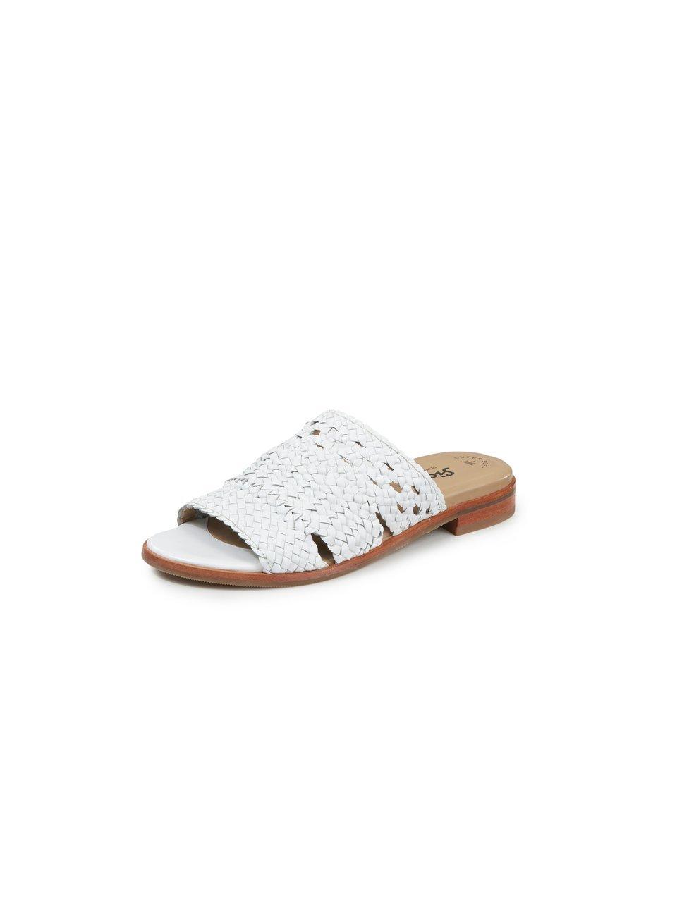 Gevlochten slippers Cosinda Van Sioux wit