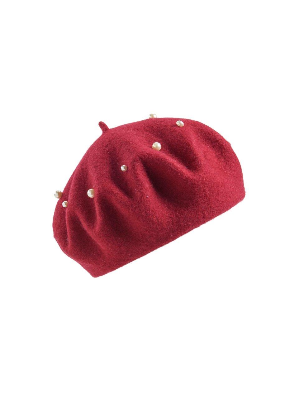 Image of Beret in 100% wool Uta Raasch red