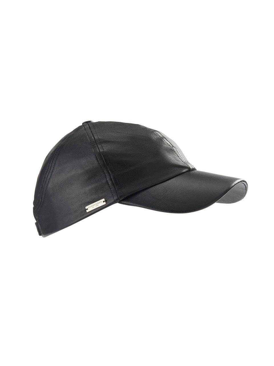 Image of Cap made of leather Seeberger black
