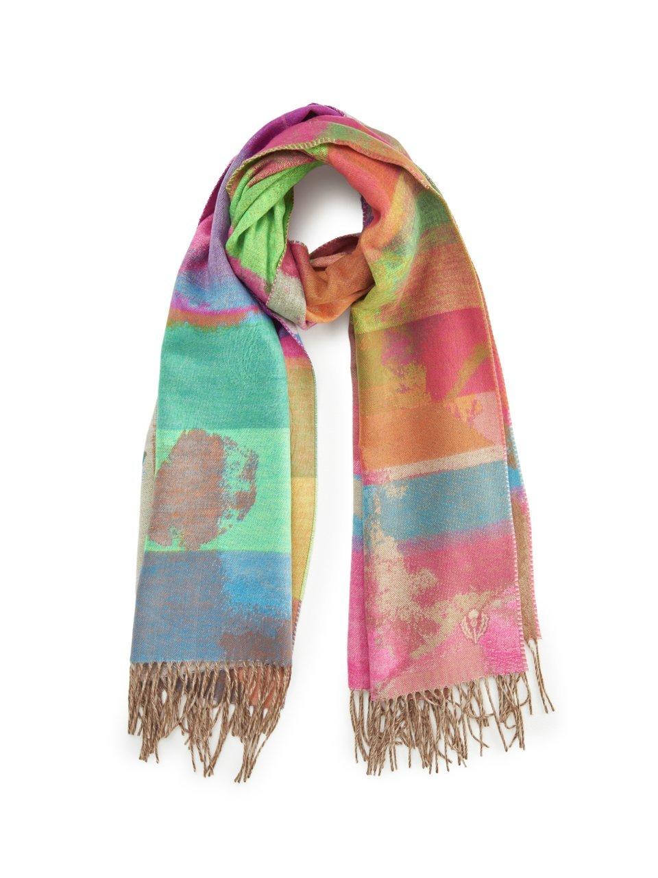 Sjaal gedraaide franje Van Fraas multicolour