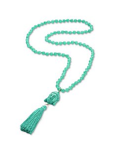 le collier perles en verre  peter hahn turquoise
