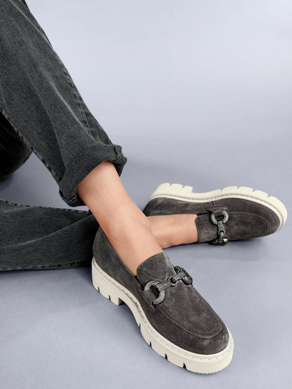 kran Wetland selvbiografi Paul Green - Loafers in calf suede leather - grey
