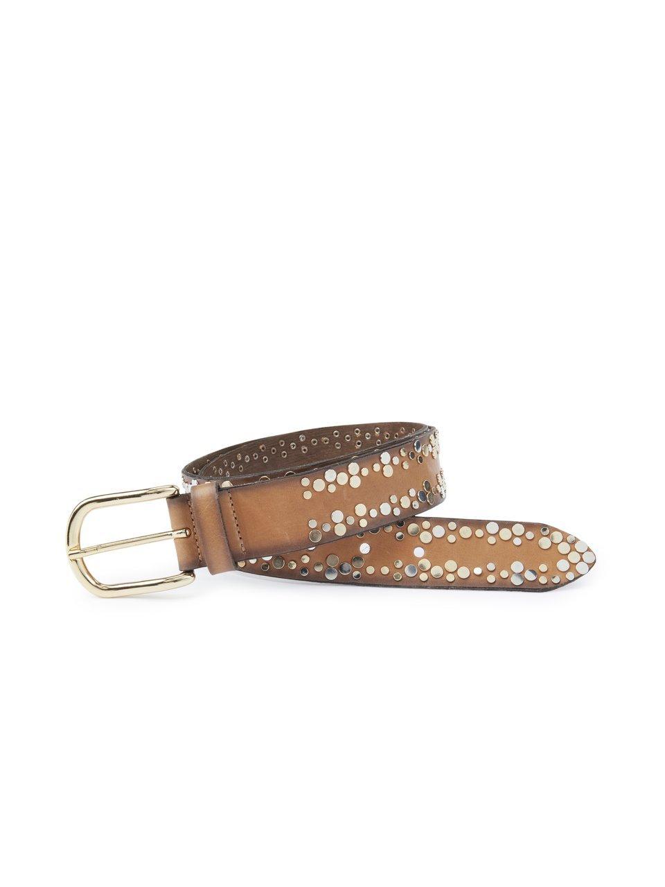 Vanzetti La ceinture en cuir de vachette noisette multicolore