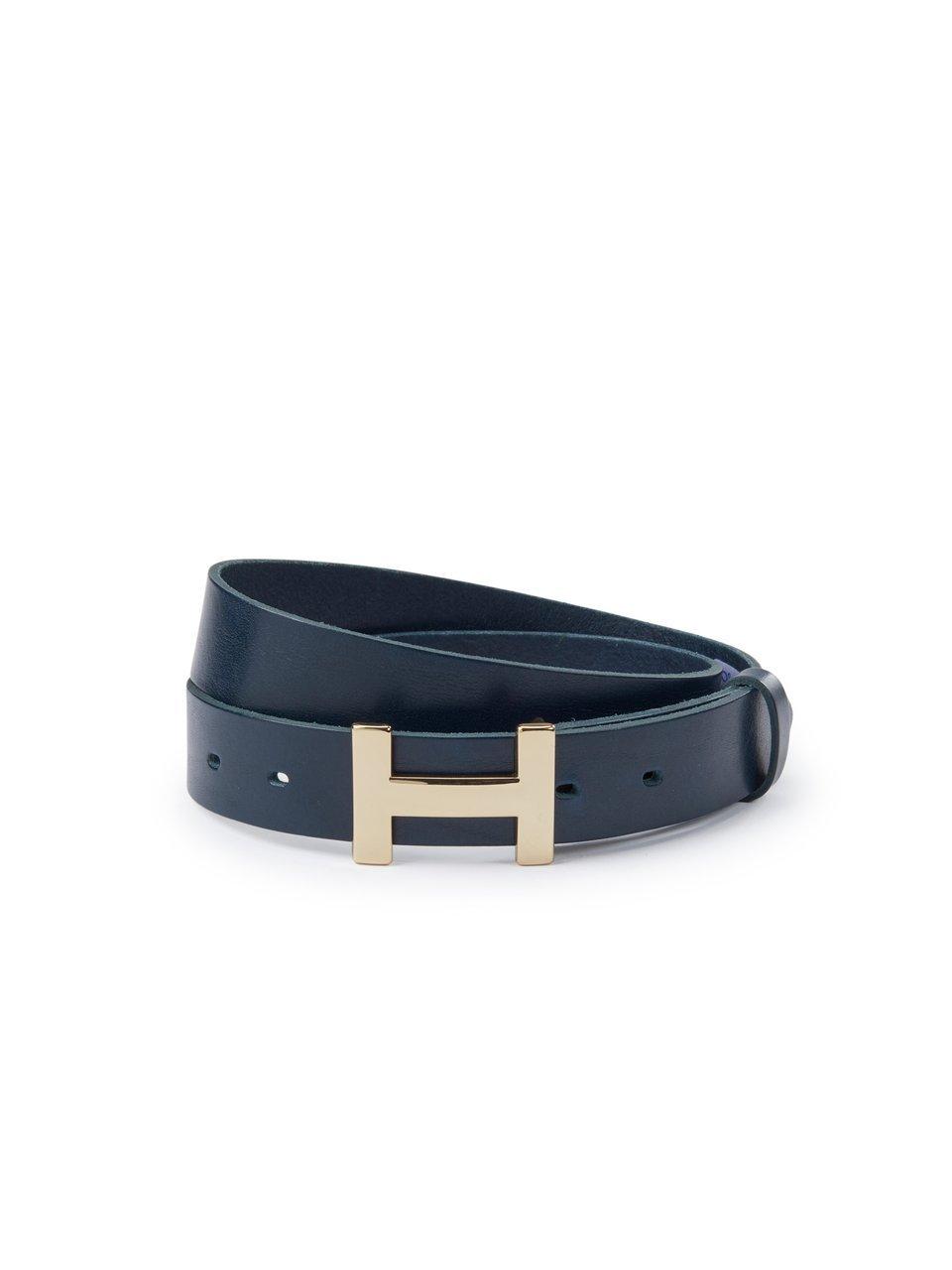 Riem rundleer Van Vanzetti blauw