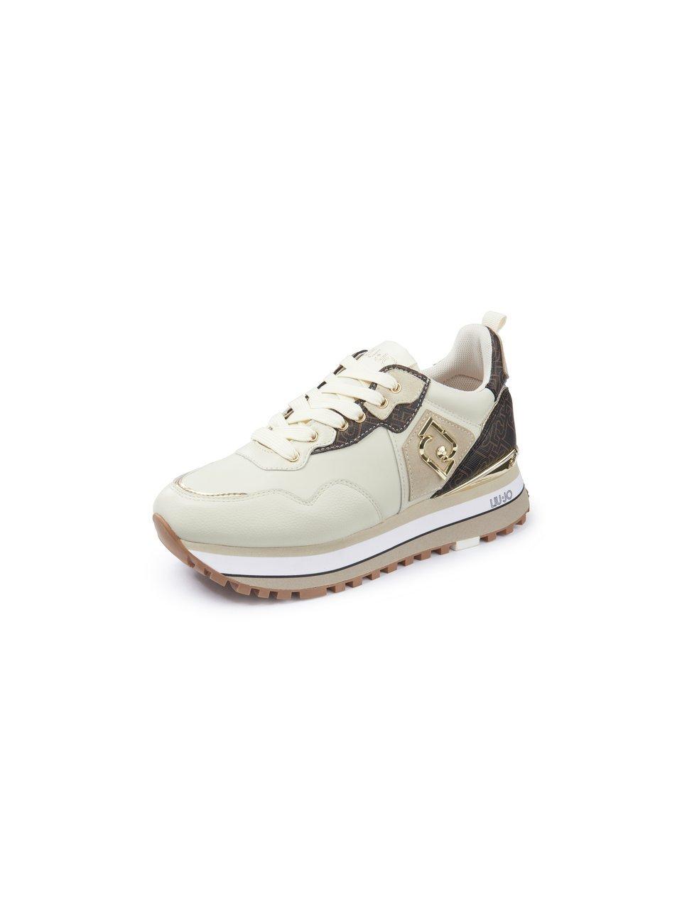 Liu Jo Maxi Wonder 01 Leren Platform Sneakers Dames - Bruin - Maat 38