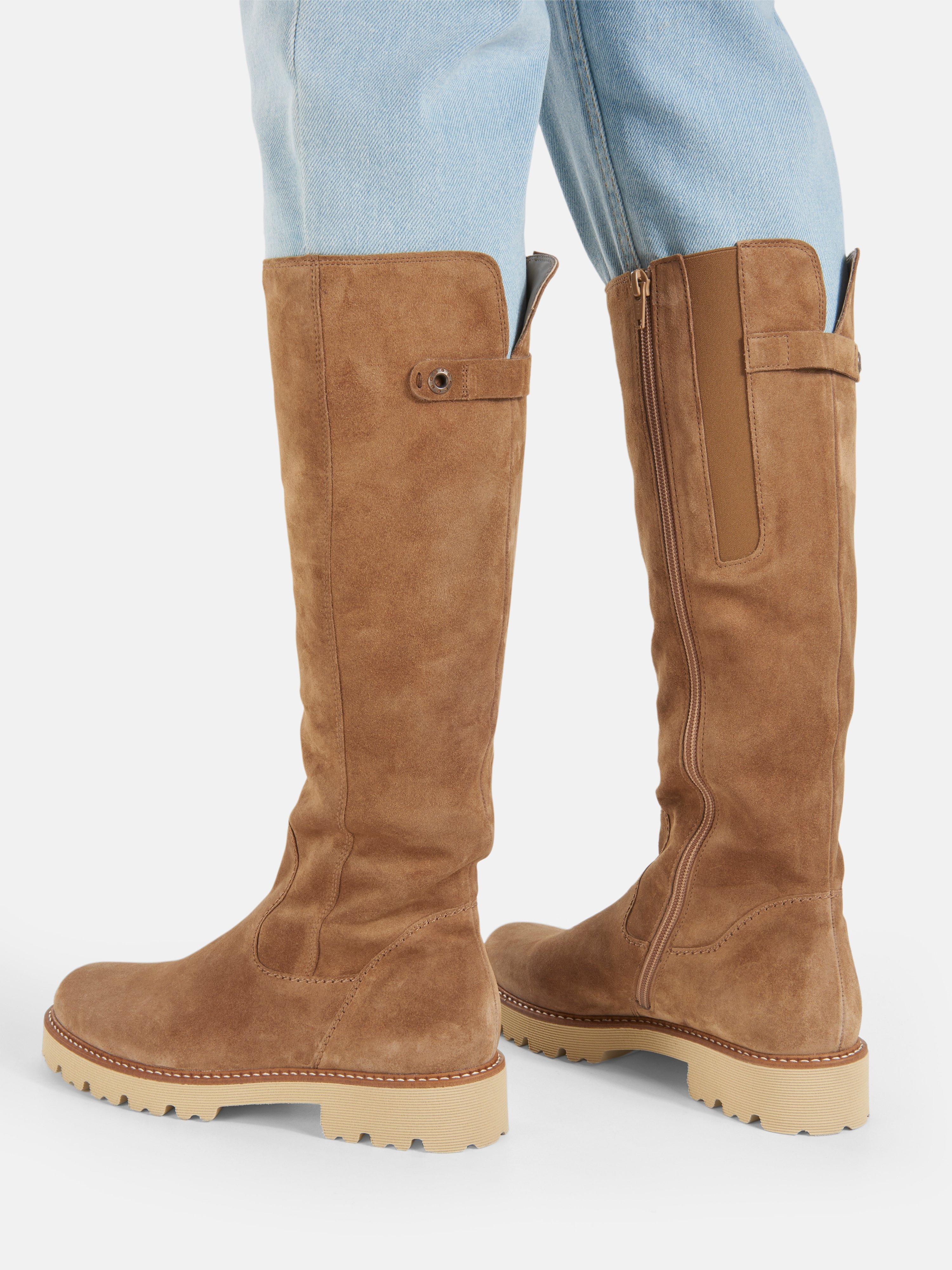 stiefel flach leder damen