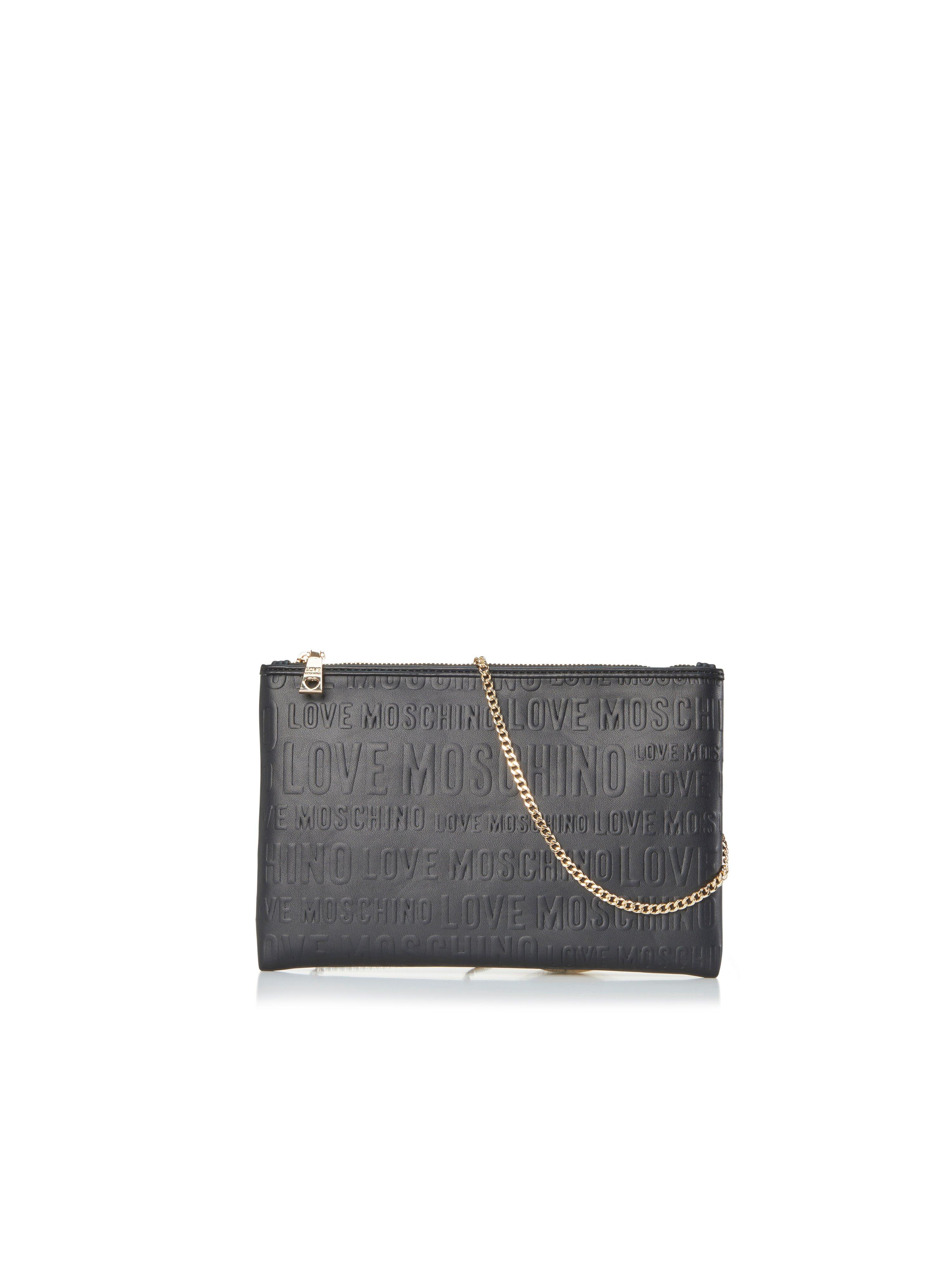 Clutch Van Love Moschino zwart