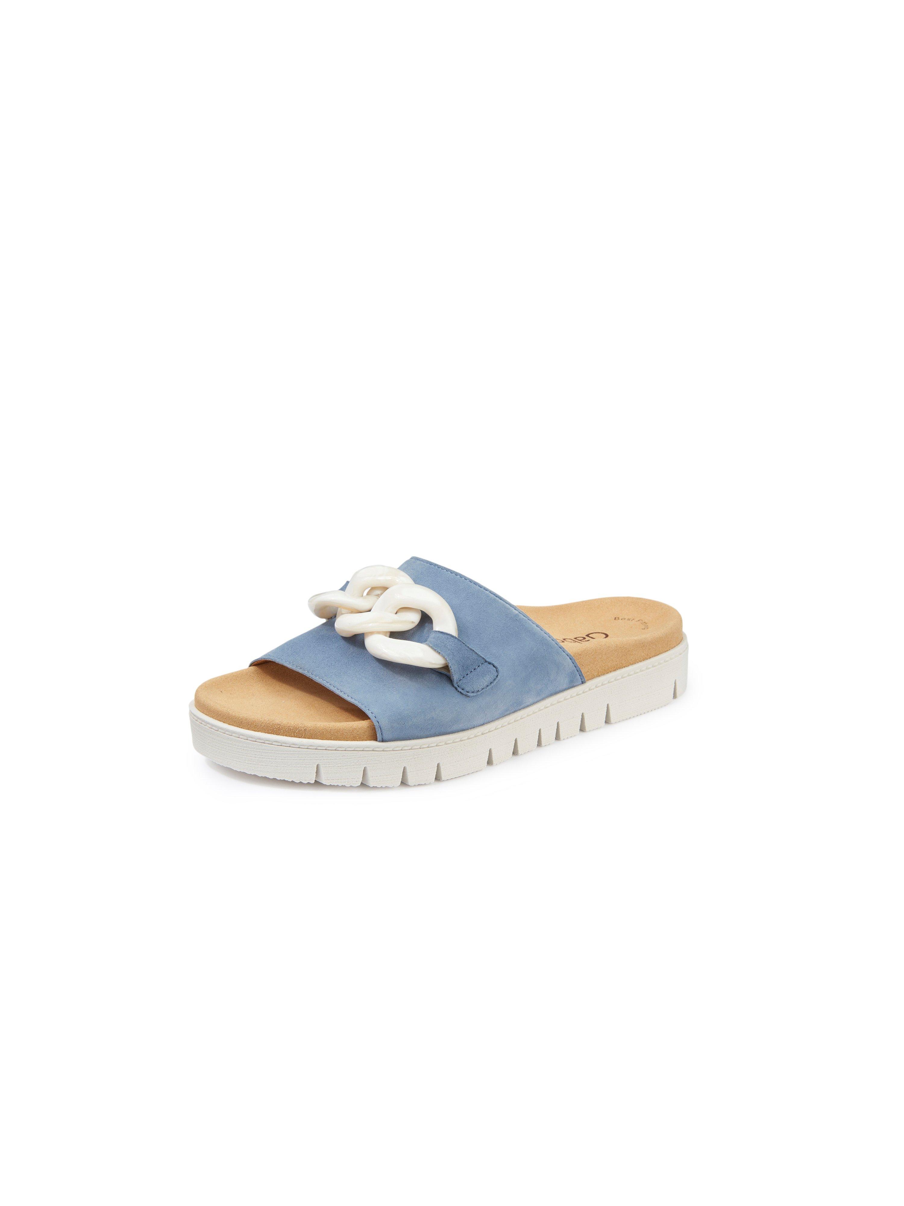 Slippers plateauzool Van Gabor blauw